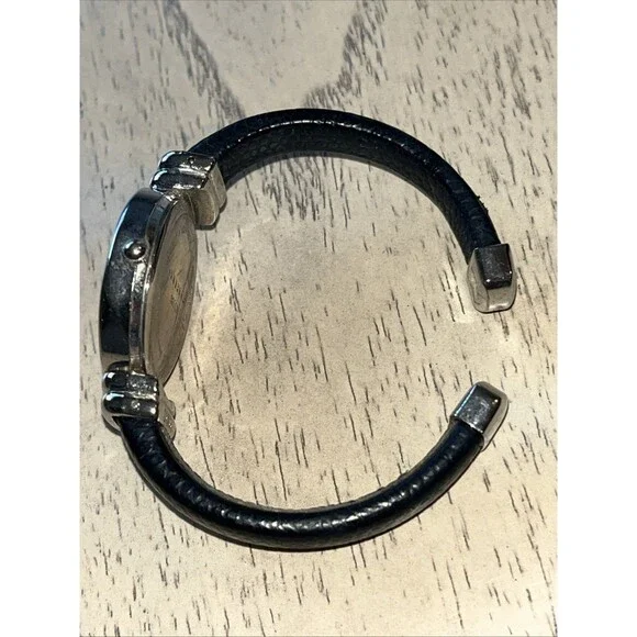 Concepts Women's Quartz Analog Watch #36513 Black Cuff Bangle Band - Picture 7 of 7